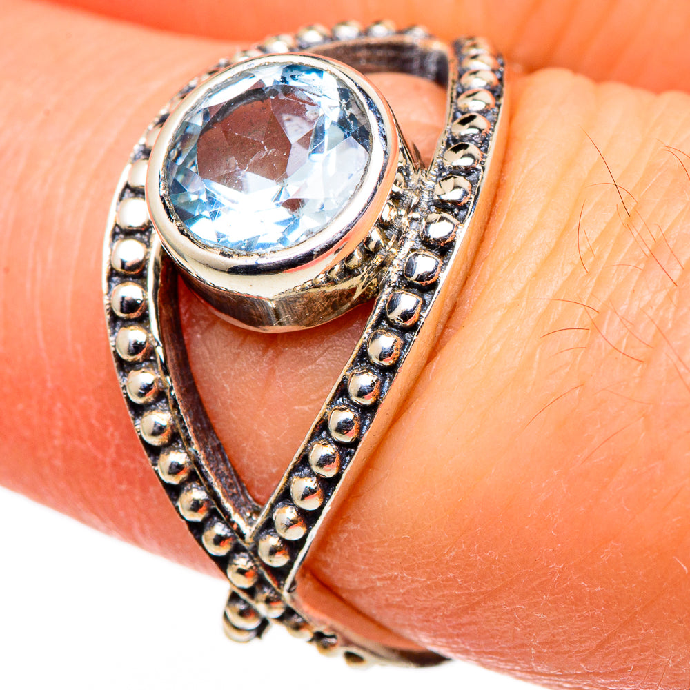 Blue Topaz Rings handcrafted by Ana Silver Co - RING98729