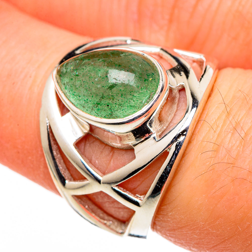 Green Aventurine Rings handcrafted by Ana Silver Co - RING98732