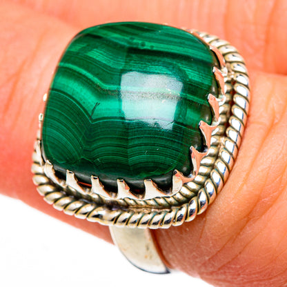 Malachite Rings handcrafted by Ana Silver Co - RING98733