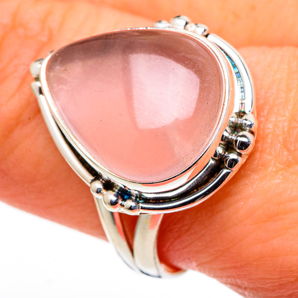 Rose Quartz Rings handcrafted by Ana Silver Co - RING98740
