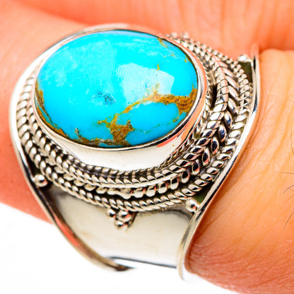 Sleeping Beauty Turquoise Rings handcrafted by Ana Silver Co - RING98762