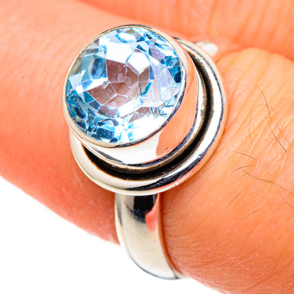 Blue Topaz Rings handcrafted by Ana Silver Co - RING98763