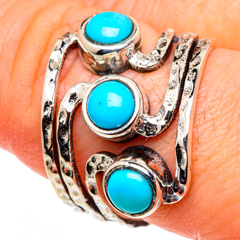 Sleeping Beauty Turquoise Rings handcrafted by Ana Silver Co - RING98765