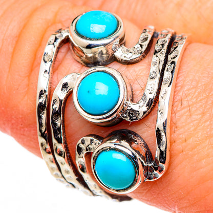 Sleeping Beauty Turquoise Rings handcrafted by Ana Silver Co - RING98765