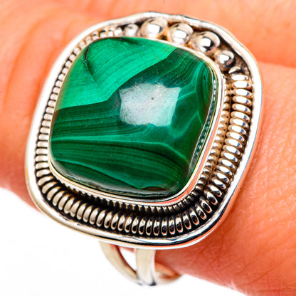 Malachite Rings handcrafted by Ana Silver Co - RING98769
