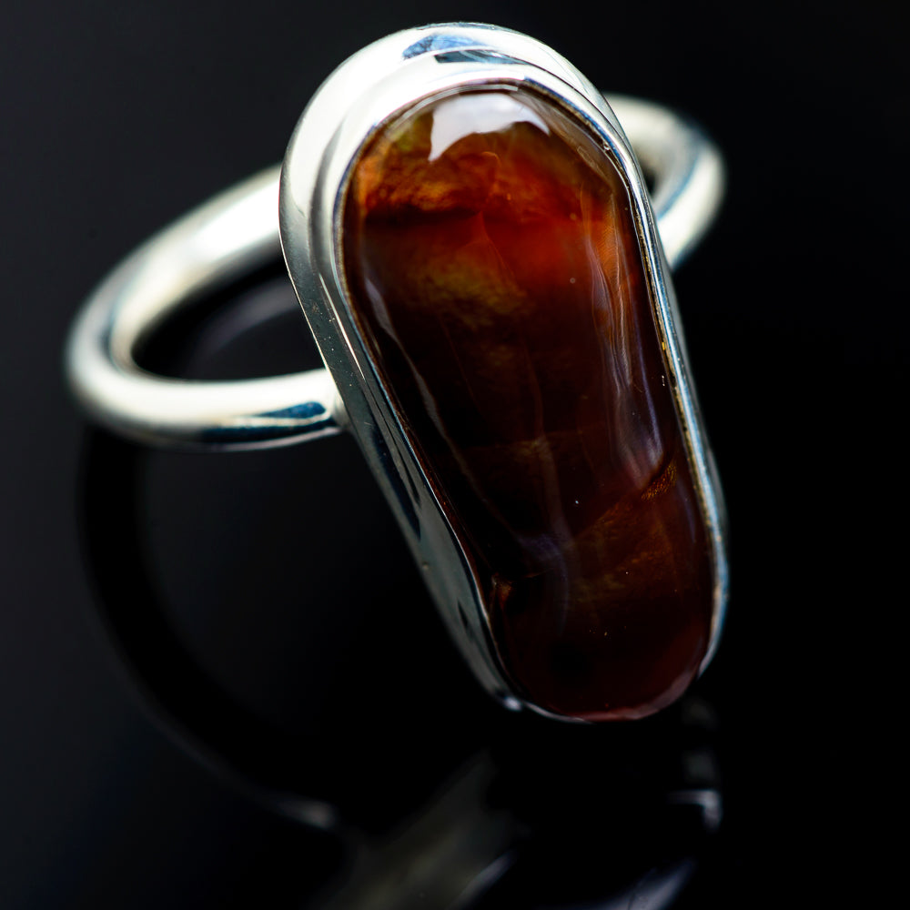 Mexican Fire Agate Rings handcrafted by Ana Silver Co - RING987743