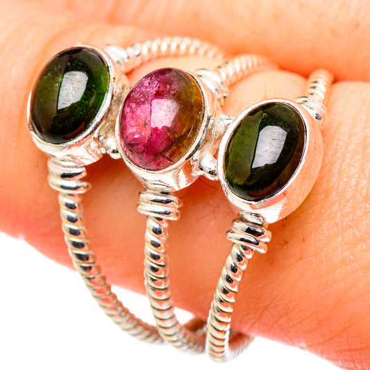 Watermelon Tourmaline Rings handcrafted by Ana Silver Co - RING98796