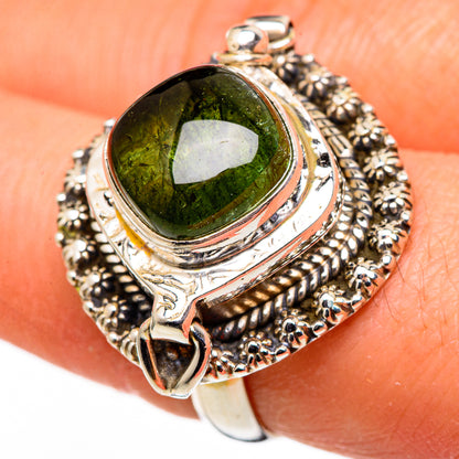Green Tourmaline Rings handcrafted by Ana Silver Co - RING98807