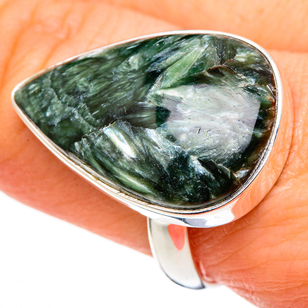 Seraphinite Rings handcrafted by Ana Silver Co - RING98813