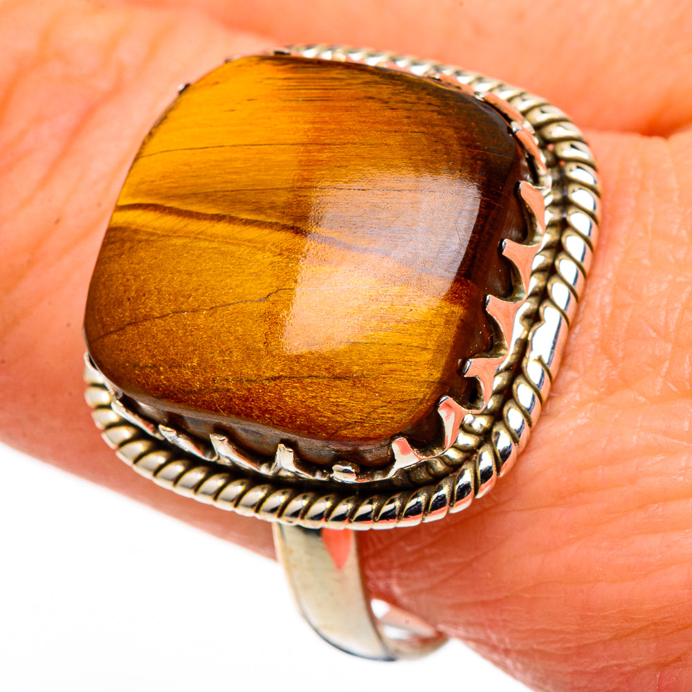Tiger Eye Rings handcrafted by Ana Silver Co - RING98818