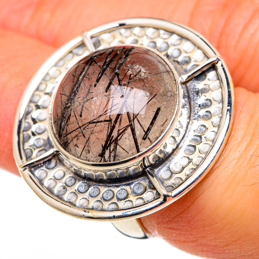 Tourmalinated Quartz Rings handcrafted by Ana Silver Co - RING98836
