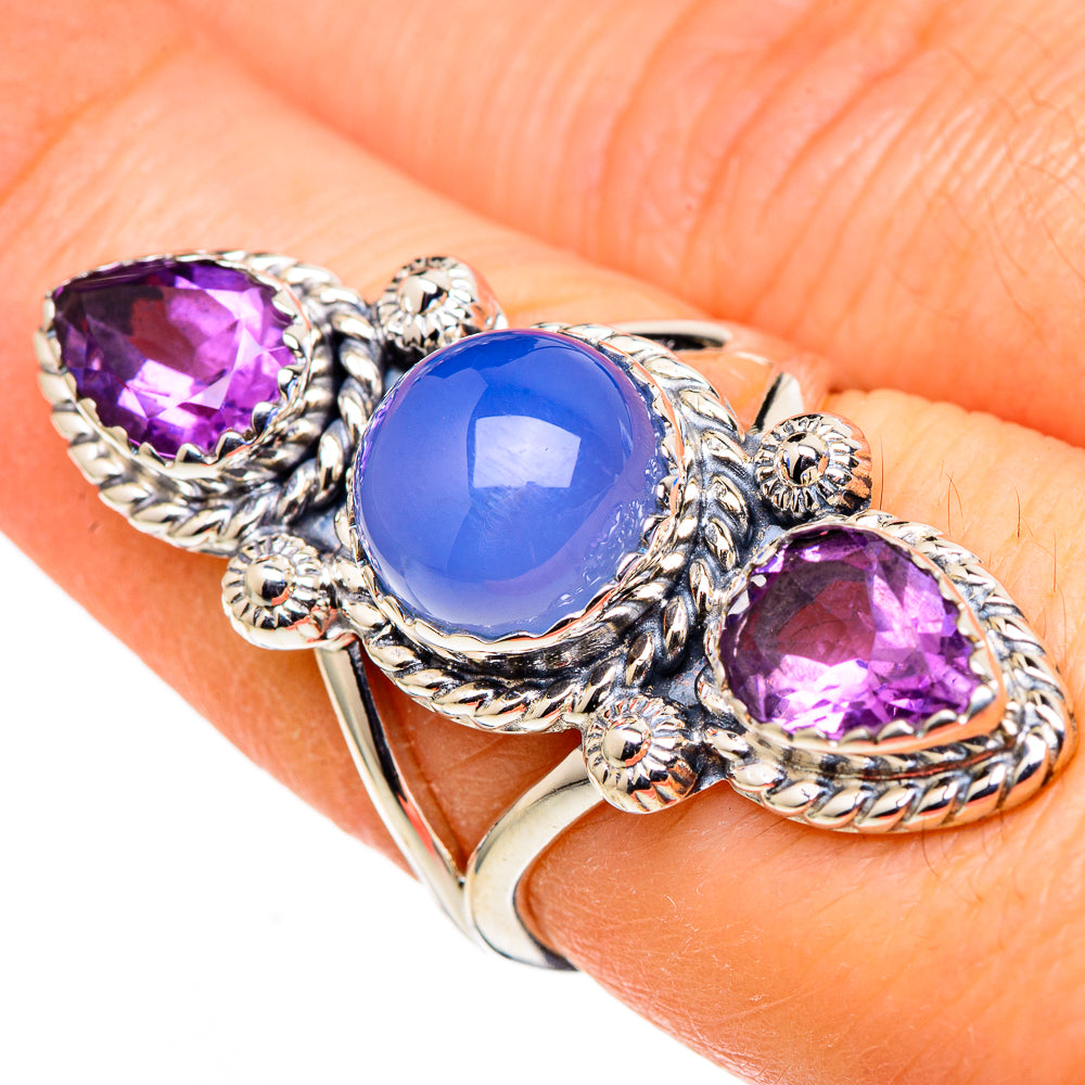 Chalcedony Rings handcrafted by Ana Silver Co - RING98842