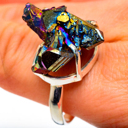 Titanium Sunshine Druzy Rings handcrafted by Ana Silver Co - RING98846