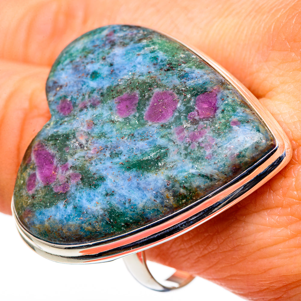 Ruby Fuchsite Rings handcrafted by Ana Silver Co - RING98851