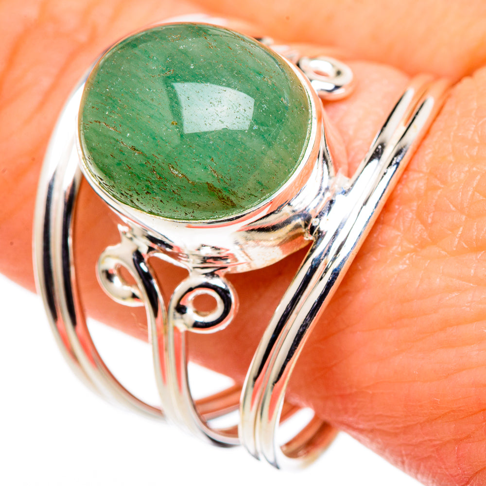Green Aventurine Rings handcrafted by Ana Silver Co - RING98859