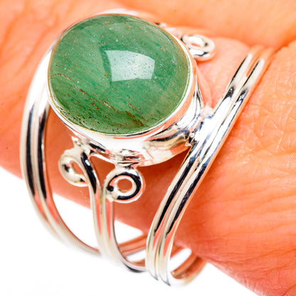 Green Aventurine Rings handcrafted by Ana Silver Co - RING98859