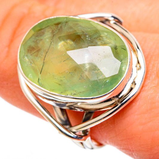 Prehnite Rings handcrafted by Ana Silver Co - RING98863