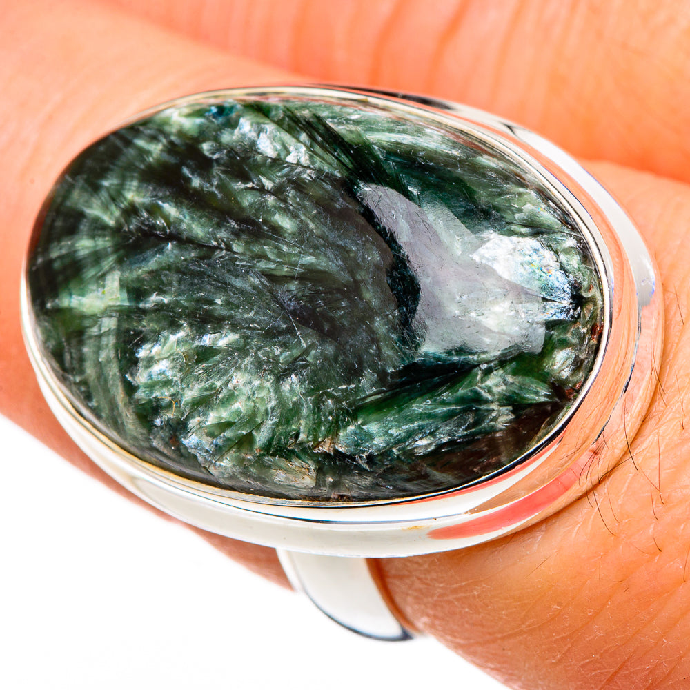 Seraphinite Rings handcrafted by Ana Silver Co - RING98864