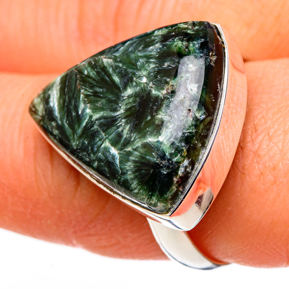 Seraphinite Rings handcrafted by Ana Silver Co - RING98865