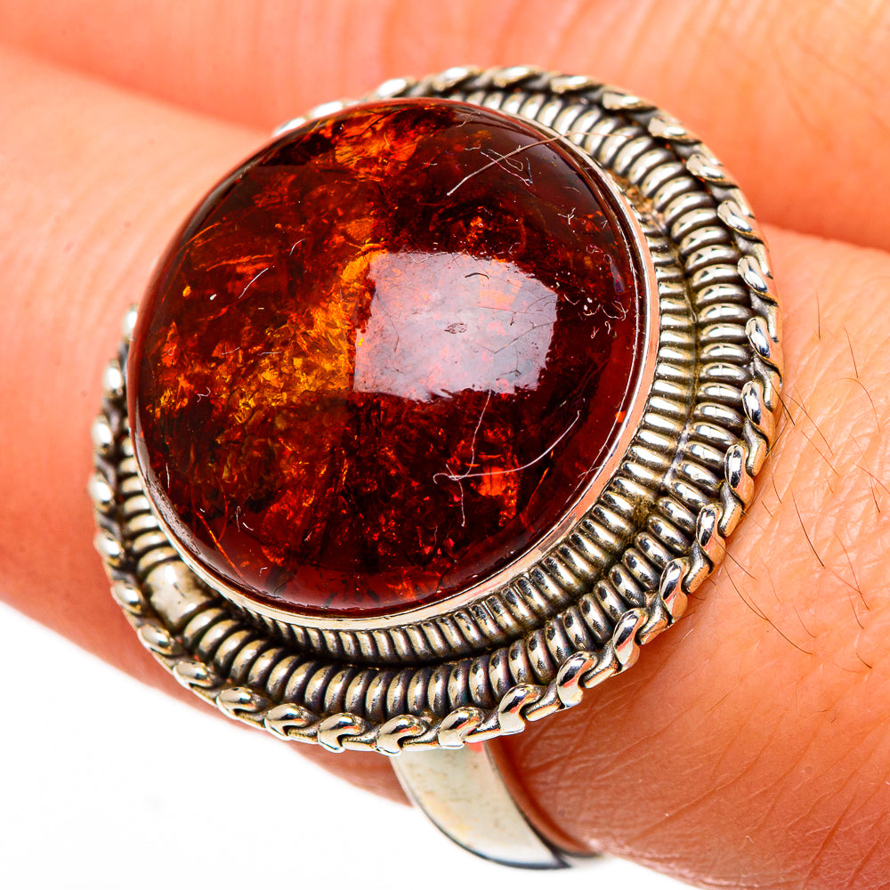Baltic Amber Rings handcrafted by Ana Silver Co - RING98873