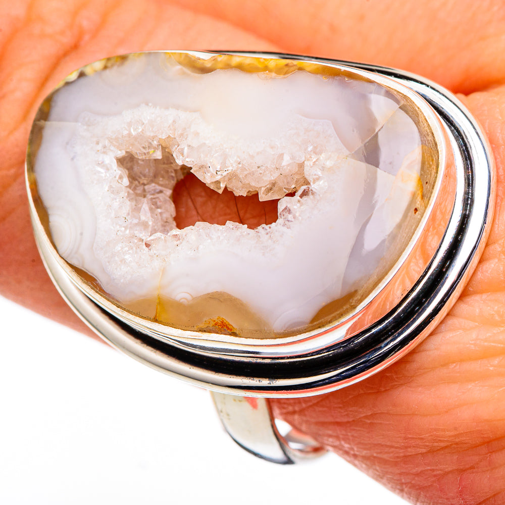 White Geode Slice Rings handcrafted by Ana Silver Co - RING98881