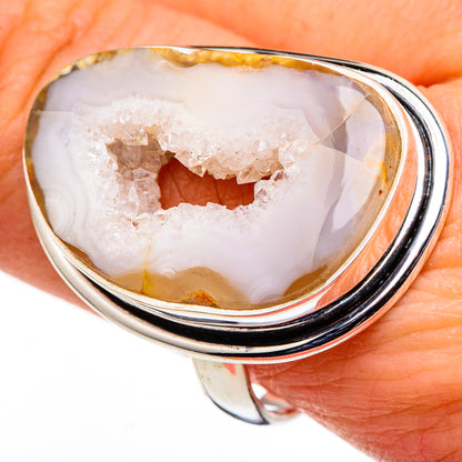 White Geode Slice Rings handcrafted by Ana Silver Co - RING98881