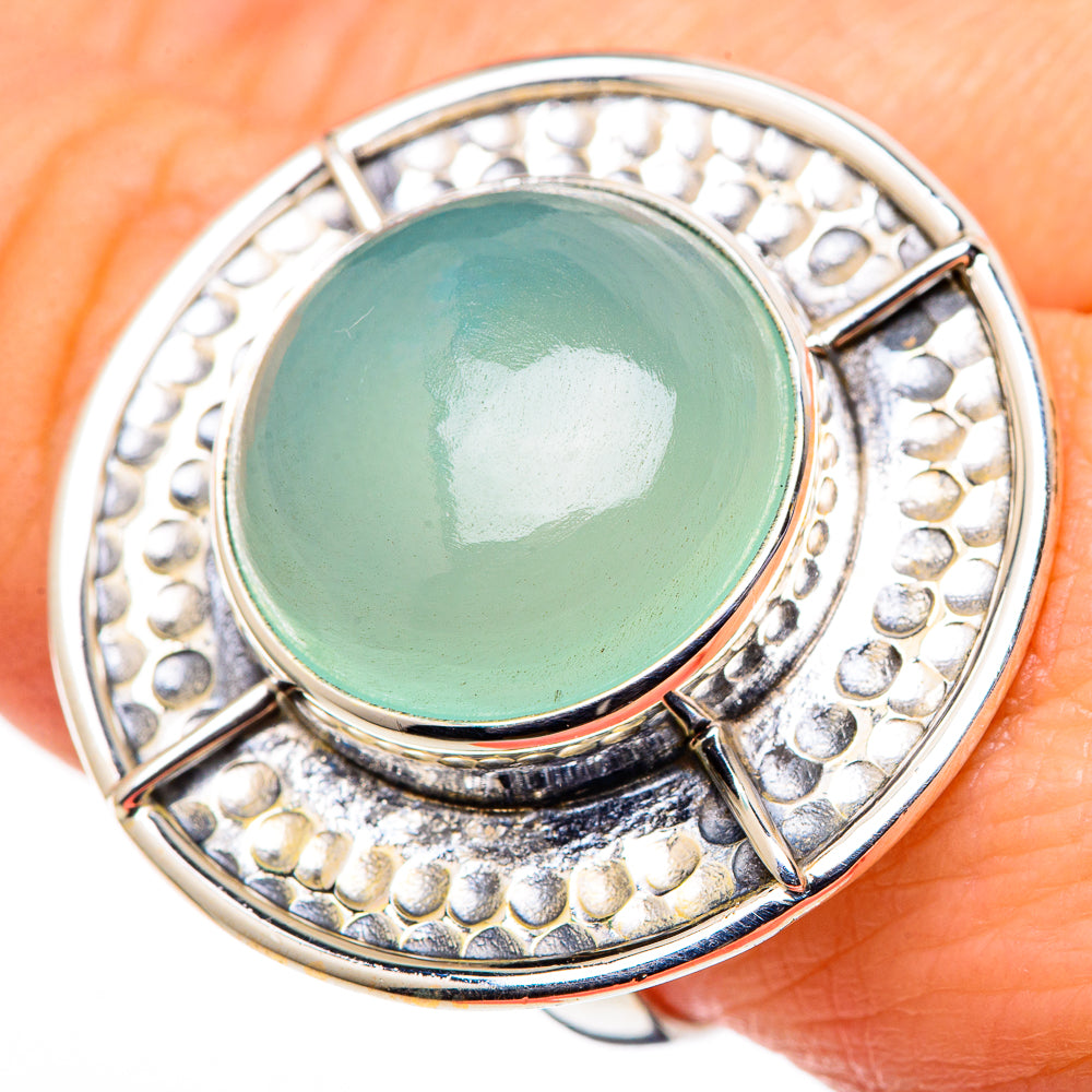 Aqua Chalcedony Rings handcrafted by Ana Silver Co - RING98889