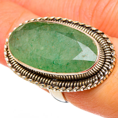 Green Aventurine Rings handcrafted by Ana Silver Co - RING98897