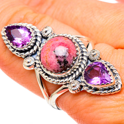 Rhodonite Rings handcrafted by Ana Silver Co - RING98904