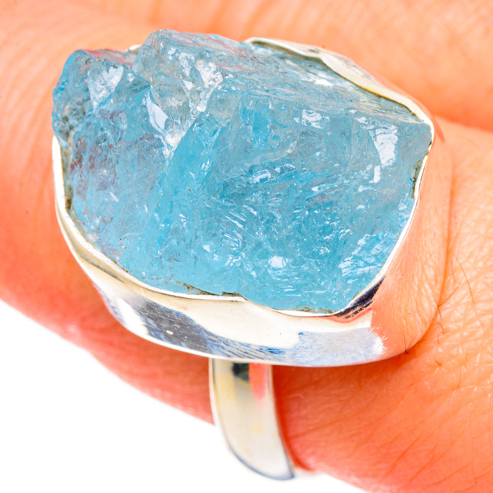 Aquamarine Rings handcrafted by Ana Silver Co - RING98909