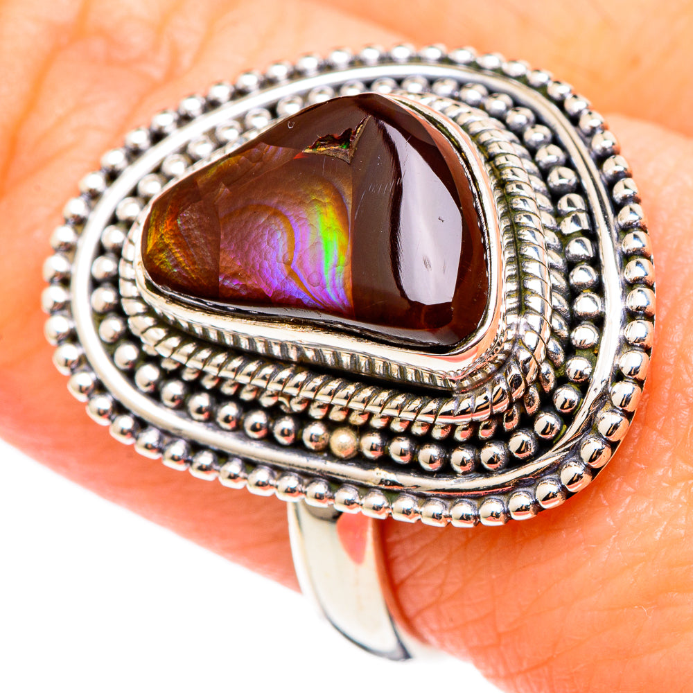 Mexican Fire Agate Rings handcrafted by Ana Silver Co - RING98918