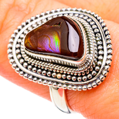 Mexican Fire Agate Rings handcrafted by Ana Silver Co - RING98918