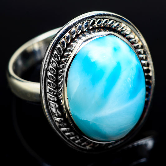 Larimar Rings handcrafted by Ana Silver Co - RING9891