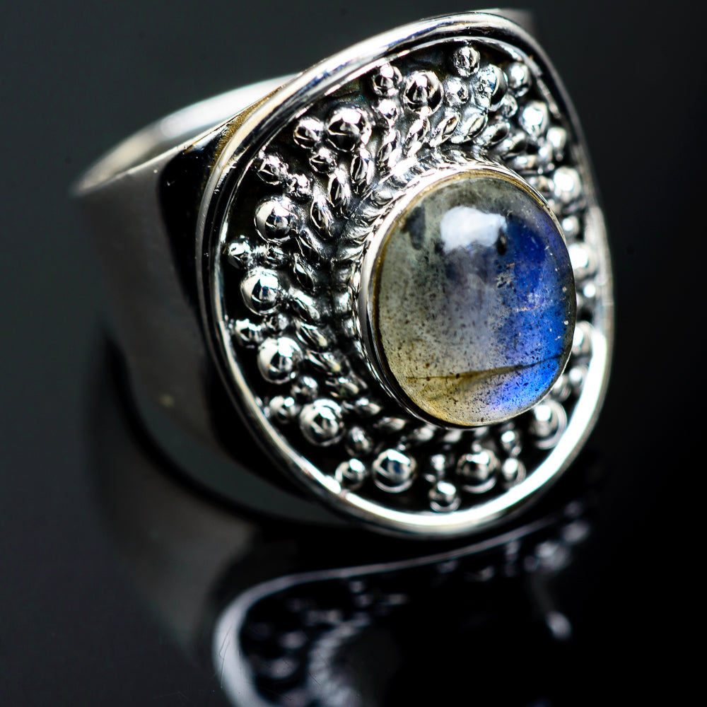 Labradorite Rings handcrafted by Ana Silver Co - RING989357