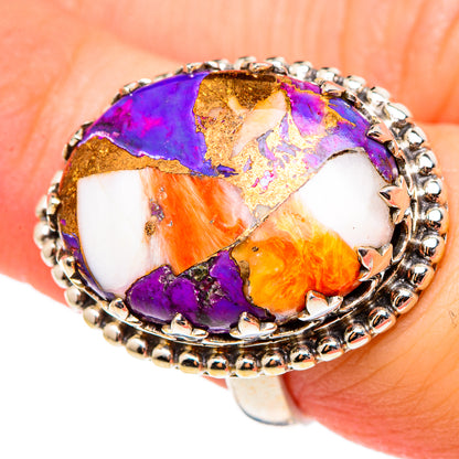Spiny Oyster Turquoise Rings handcrafted by Ana Silver Co - RING98943