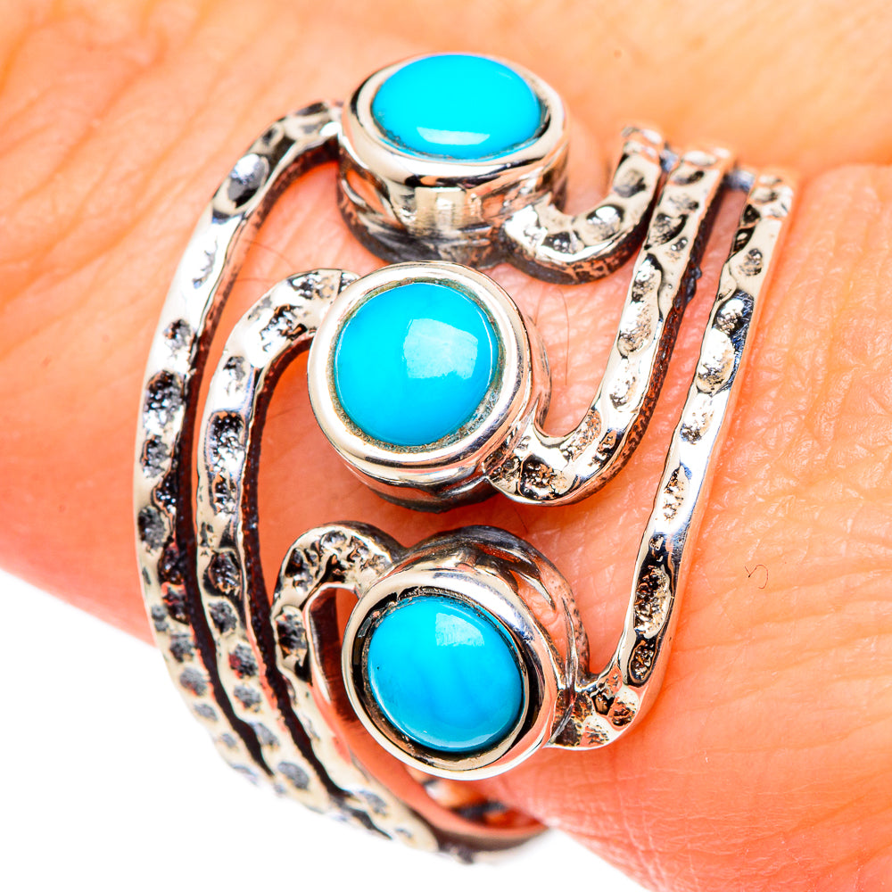 Sleeping Beauty Turquoise Rings handcrafted by Ana Silver Co - RING98952