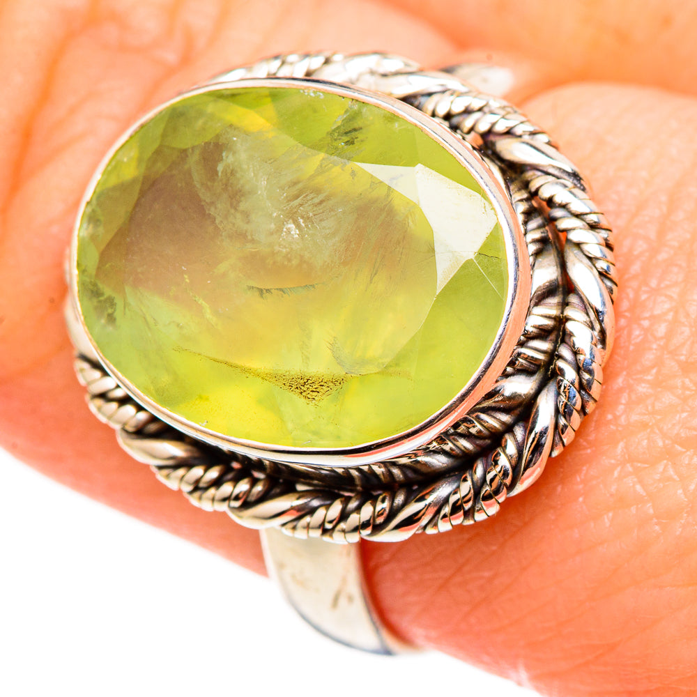 Prehnite Rings handcrafted by Ana Silver Co - RING98957