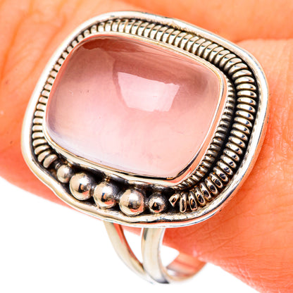 Rose Quartz Rings handcrafted by Ana Silver Co - RING98965