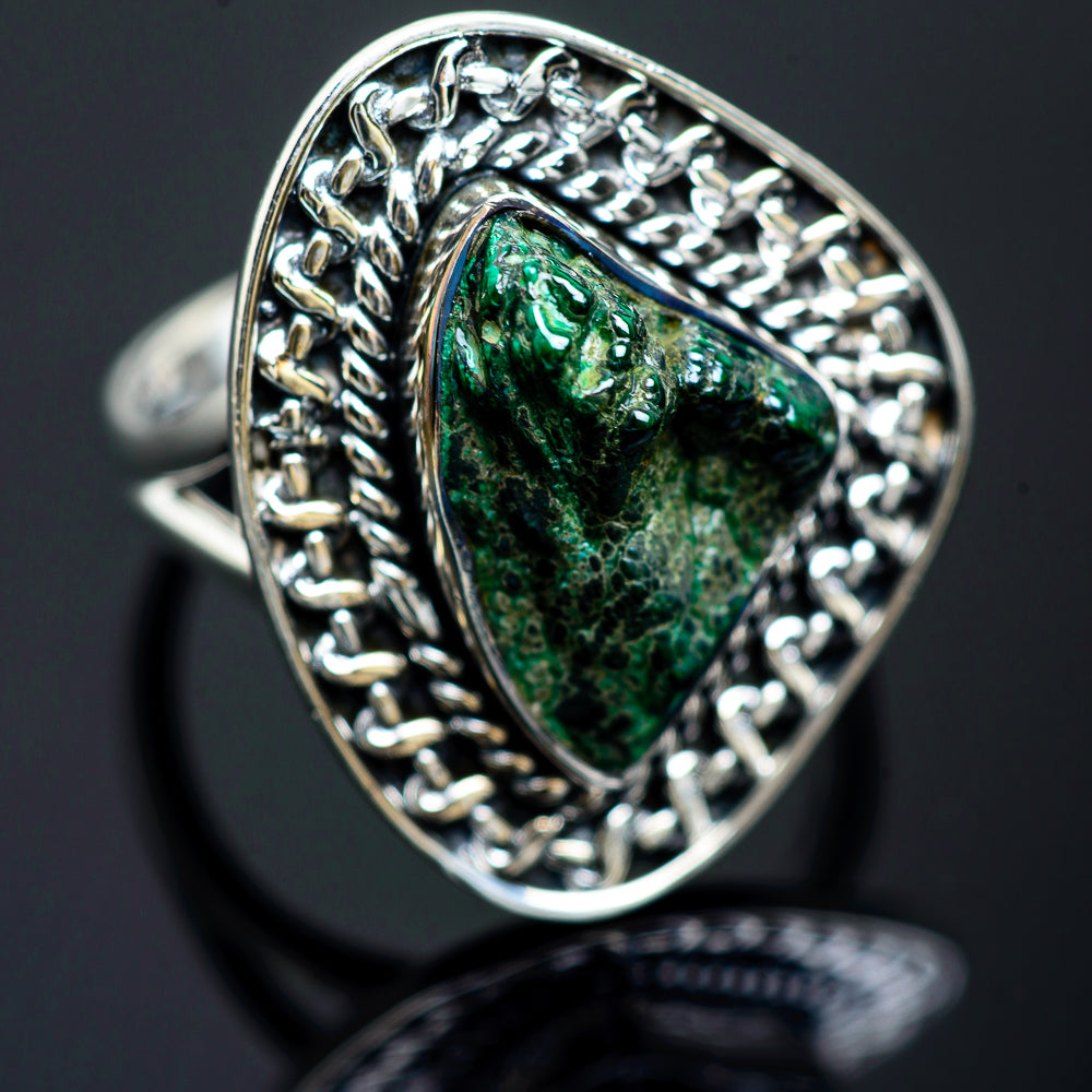 Blister Malachite Rings handcrafted by Ana Silver Co - RING989670