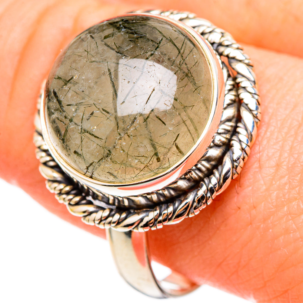 Tourmalinated Quartz Rings handcrafted by Ana Silver Co - RING98978