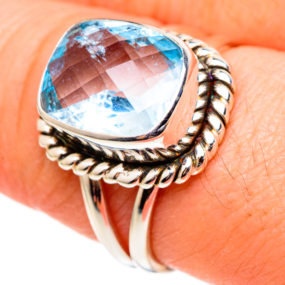 Blue Topaz Rings handcrafted by Ana Silver Co - RING98988