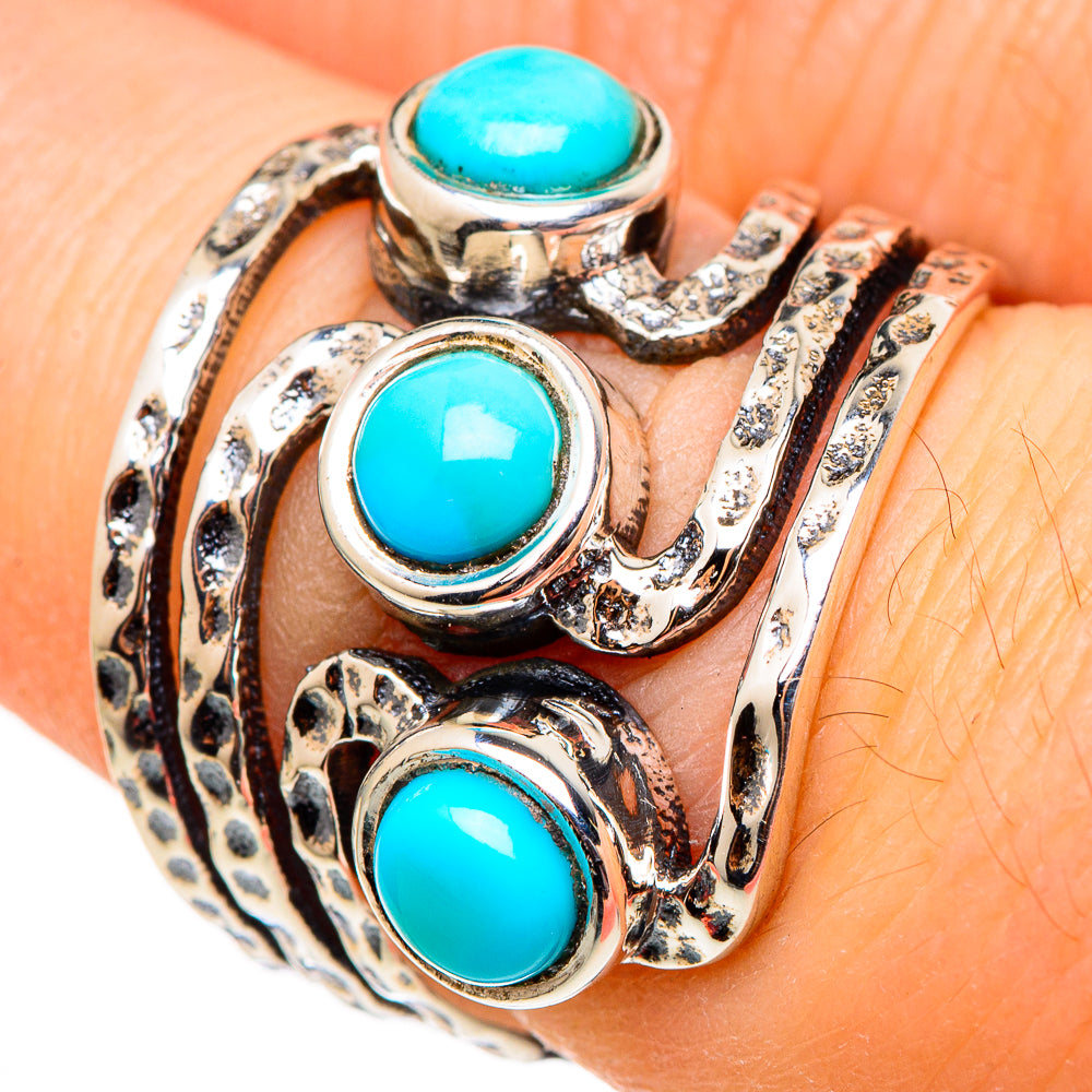 Sleeping Beauty Turquoise Rings handcrafted by Ana Silver Co - RING98990