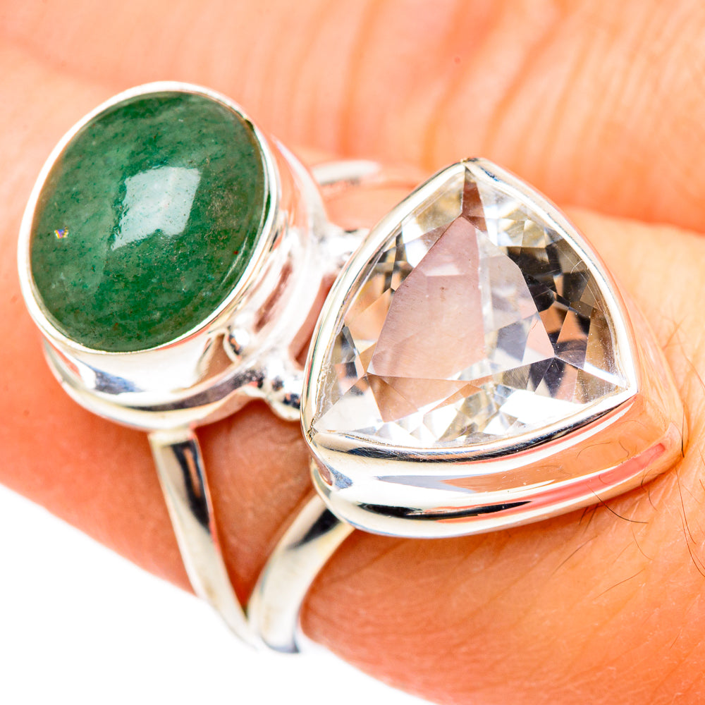 Green Aventurine Rings handcrafted by Ana Silver Co - RING98995