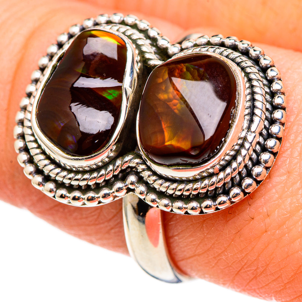 Mexican Fire Agate Rings handcrafted by Ana Silver Co - RING98997