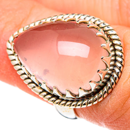 Rose Quartz Rings handcrafted by Ana Silver Co - RING99002