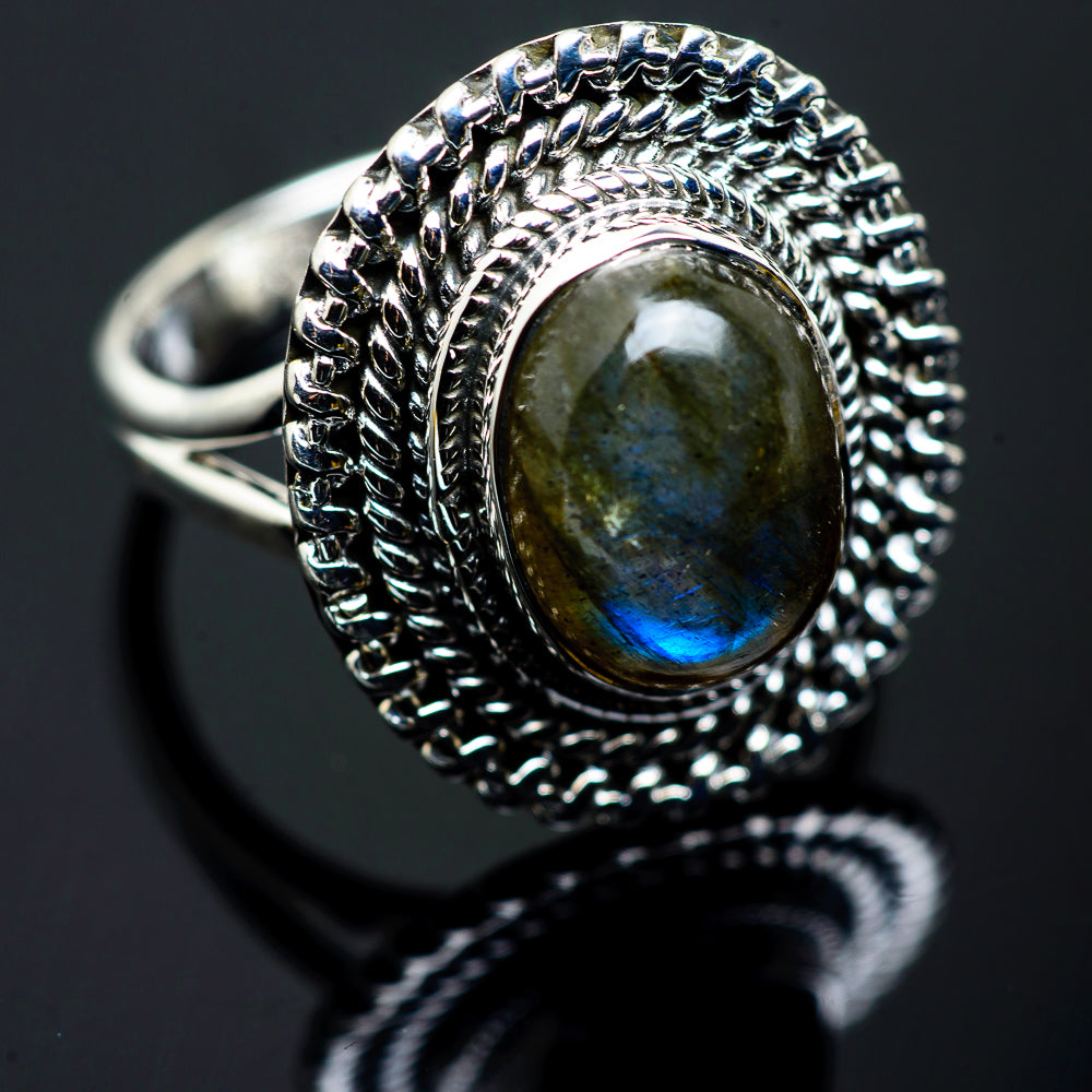 Labradorite Rings handcrafted by Ana Silver Co - RING990144