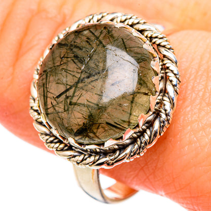Tourmalinated Quartz Rings handcrafted by Ana Silver Co - RING99016