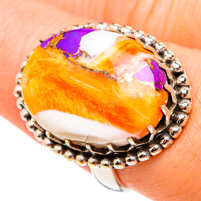 Spiny Oyster Turquoise Rings handcrafted by Ana Silver Co - RING99020