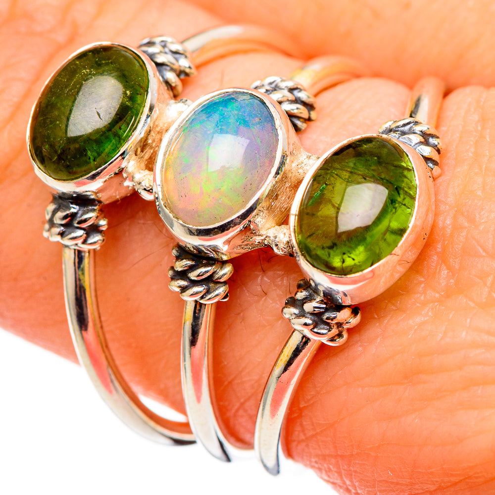 Ethiopian Opal Rings handcrafted by Ana Silver Co - RING99023