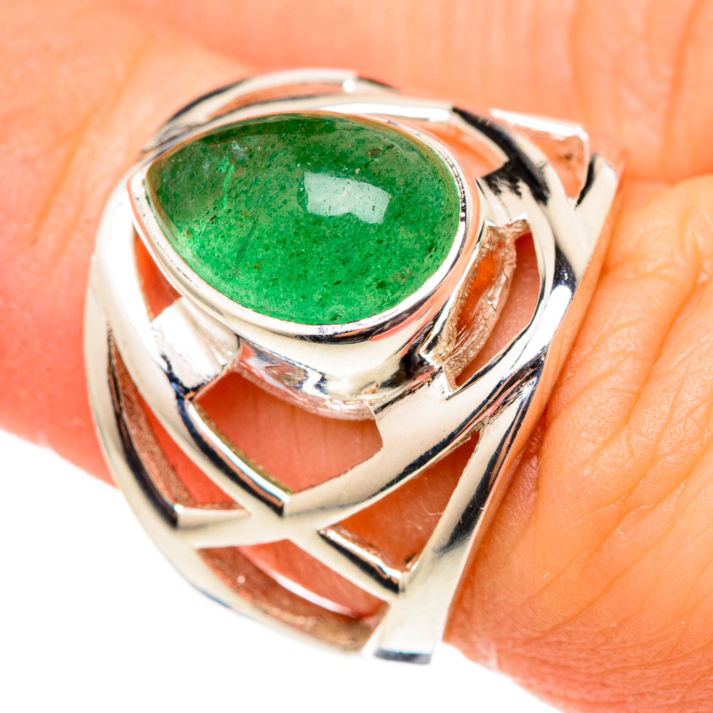 Green Aventurine Rings handcrafted by Ana Silver Co - RING99032